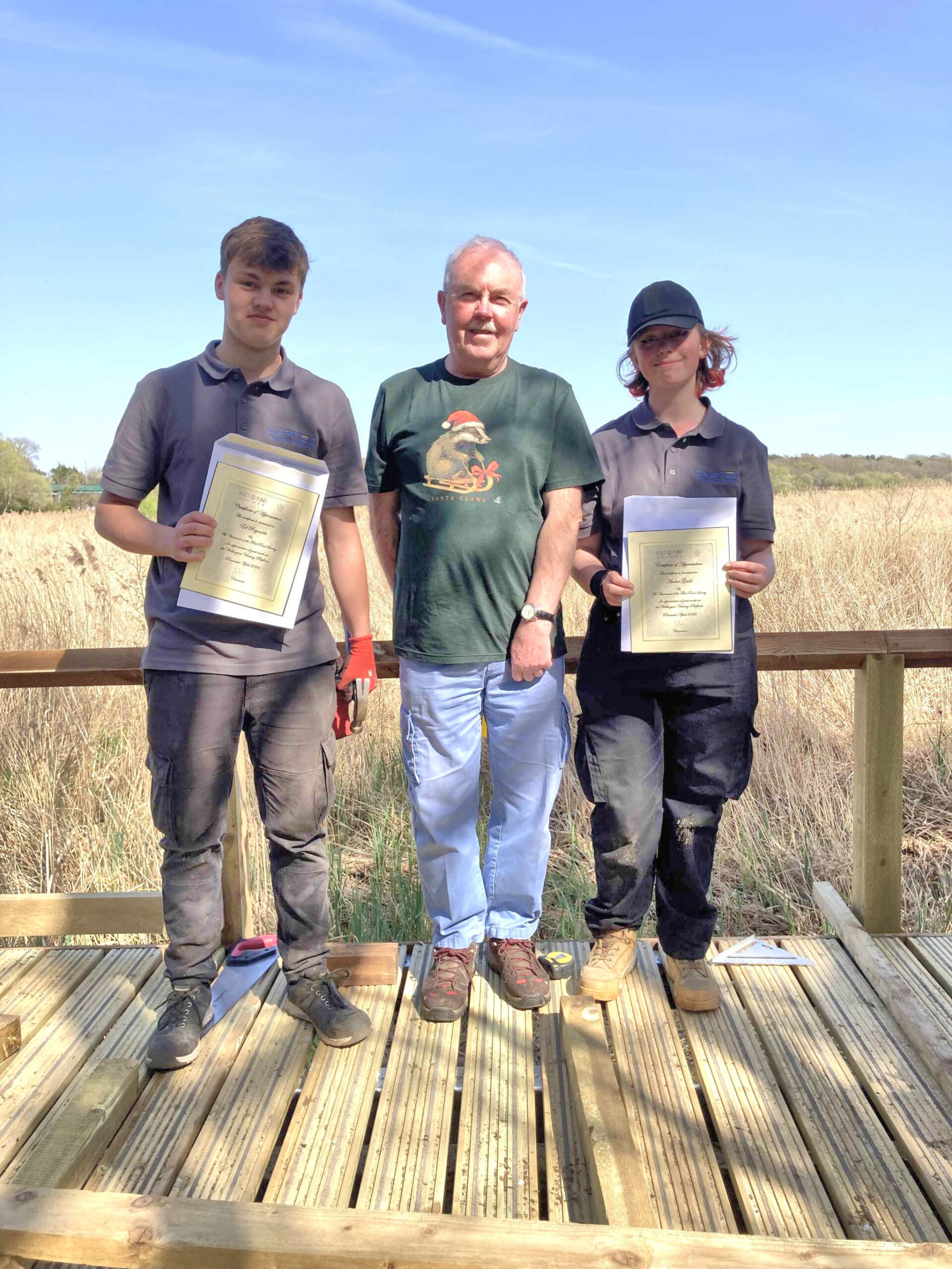Fleet Pond 3 scaled - Captec apprentices deliver new viewing platform for Fleet Pond Nature Reserve